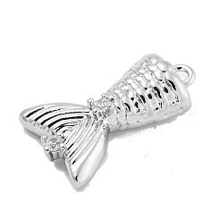 Латунные микропаве прозрачные подвески с фианитом&nbsp;KK-U015-08P