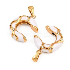 Подвески из нержавеющей стали 304 со стразами&nbsp;STAS-P438-01G-02