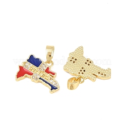 Латунные микропаве прозрачные подвески с фианитом&nbsp;KK-F931-22B-G