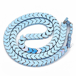 Гальванизировать немагнитных синтетический гематит бисер пряди&nbsp;G-T061-133A