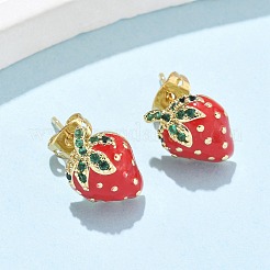 Серьги-гвоздики из латуни&nbsp;LS-EJEW-Q017-04G