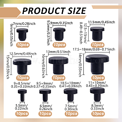 100 шт. 10 стили силиконовых заглушек для отверстий&nbsp;AJEW-NB0007-79