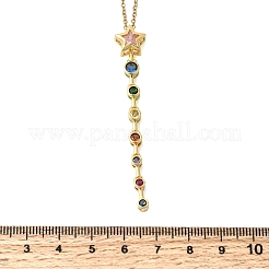 Подвеска из латуни с инкрустацией кубическим цирконием&nbsp;NJEW-C111-01A