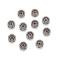 Латунные бусины-рондель из стразов&nbsp;RB-H035-22