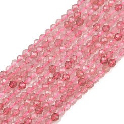 Природного кварца клубники нитей бисера&nbsp;G-E411-09A-3mm