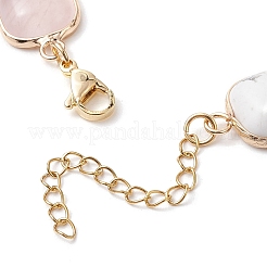 Браслеты из натуральных квадратных драгоценных камней&nbsp;BJEW-JB10982