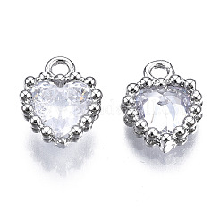 Подвески из прозрачного кубического циркония с инкрустацией из латуни&nbsp;ZIRC-S069-048B-P