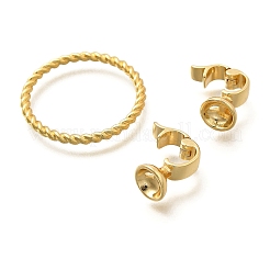 Плоская круглая стойка с покрытием из латуни с откидными застежками&nbsp;LS-KK-S508-20G