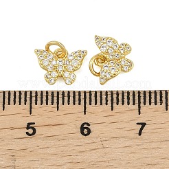 Латунные микропаве прозрачные кубические циркониевые подвески&nbsp;KK-D218-26G-05