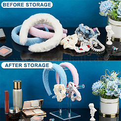 2-ярусные акриловые подставки для оголовья&nbsp;ODIS-WH0001-36