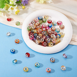 84 шт. 12-х цветные прозрачные бусины из смолы в форме ронделла европейские&nbsp;RESI-TA0004-73