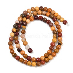 Круглый природных mookaite бисер пряди&nbsp;G-F216-4mm-19