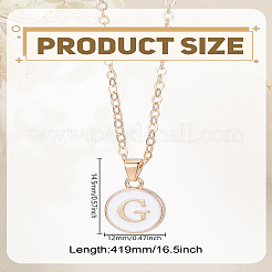 1 шт. ожерелье из цинкового сплава с белой эмалью&nbsp;NJEW-LP0002-88G-G