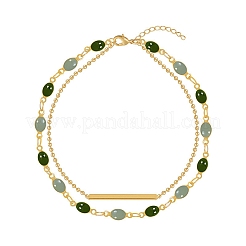 Браслеты из сплава с овальными эмалевыми звеньями и многорядными звеньями&nbsp;FS-WGF0A33-01