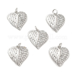 Латунные микропаве прозрачные подвески с фианитом KK-E068-VB167