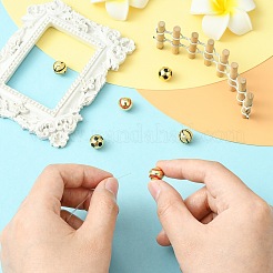 6 шт. 3 стиля круглых латунных микрофибровых бусин с кубическим цирконием&nbsp;KK-CJ0003-49