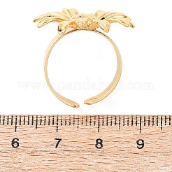 Латунные манжеты с открытыми кольцами&nbsp;LS-RJEW-Z129-02G-01