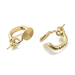 Фурнитура для ушей из латуни с кубическим цирконием&nbsp;LS-KK-Q048-22G