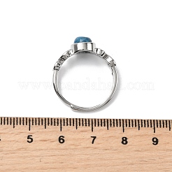 Перстни из натурального апатита&nbsp;RJEW-A084-04P-09