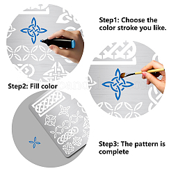 Трафареты для штампов из нержавеющей стали&nbsp;DIY-WH0238-135