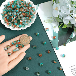 300шт прозрачные акриловые бусины с кракле&nbsp;CACR-SP0001-01A