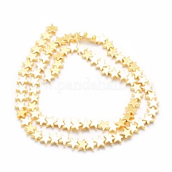 Гальванизировать немагнитных синтетический гематит бисер пряди&nbsp;G-L485-15D-G