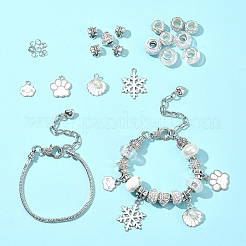 Наборы для изготовления браслетов в европейском стиле из латуни и сплава своими руками&nbsp;DIY-FS0007-22