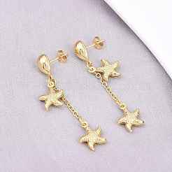 Серьги-гвоздики из нержавеющей стали 304&nbsp;EJEW-P325-03G