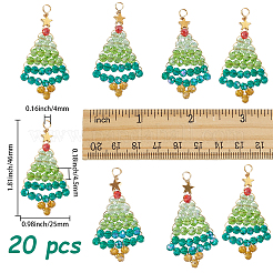 20 шт. стеклянные подвески на рождественскую тематику&nbsp;FIND-SC0020-39