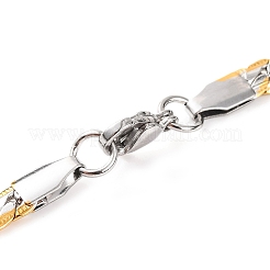 Ожерелья из витой цепочки из нержавеющей стали 304 для женщин&nbsp;LS-NJEW-G140-08B-GP