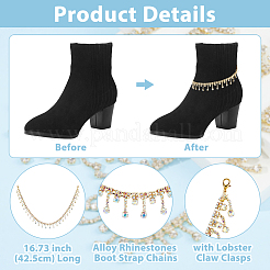 2 шт. сплава стразов звеньевая цепь ремень сапог&nbsp;HJEW-HS00055