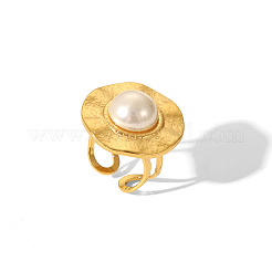 Винтажные женские комплекты из круглых серег-гвоздиков и колец-манжет из нержавеющей стали 304 в китайском стиле ZU7314-1