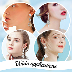 80 шт. 4 стиля фурнитуры для сережек-гвоздиков из нержавеющей стали 201/304&nbsp;EJEW-BBC0002-17