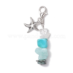 Подвеска из кристаллов кварца и чипсов южноафриканской яшмы&nbsp;HJEW-JM02100-01