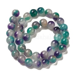 Природные окрашенные белого нефрита нитей бисера&nbsp;G-M402-C04-19