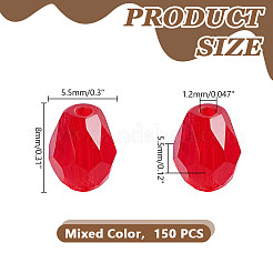 150 шт. Прозрачные стеклянные бусины&nbsp;GLAA-HY0001-53