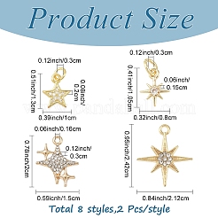 16 комплект из 8 подвесок из латуни&nbsp;FIND-YW0011-28