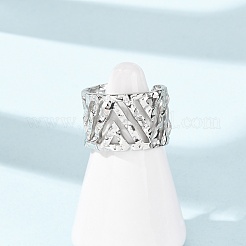 Колец для манжет из нержавеющей стали 304 с полой треугольной формой&nbsp;RJEW-G370-01P