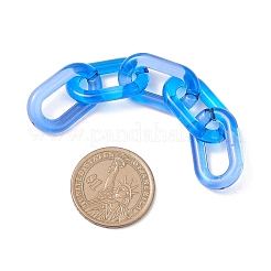 10 шт. 10-х цветные прозрачные акриловые овальные витые звенья цепи&nbsp;AJEW-JB01368