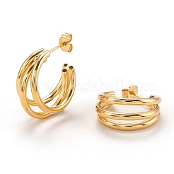 925 серьги-кольца из стерлингового серебра&nbsp;EJEW-H110-16G