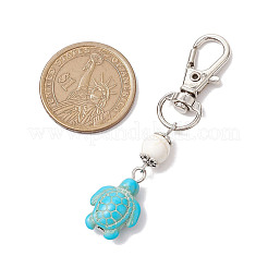 Подвеска с круглыми бусинами в виде черепаховой синтетической бирюзы&nbsp;HJEW-JM02295