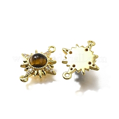 Подвески-подвески из латуни с прозрачным кубическим цирконием и солнечными звеньями&nbsp;KK-K398-23G