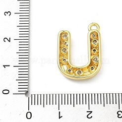 Латунные микропаве прозрачные подвески с фианитом&nbsp;KK-I476-02G-U