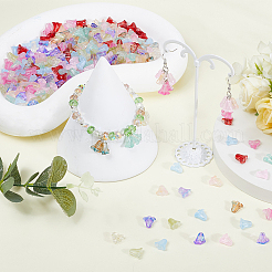 300 шт. 10-цветные прозрачные стеклянные колпачки для бусин&nbsp;GLAA-SP0001-12