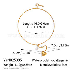 Модные женские ожерелья с кисточками и сердцем из нержавеющей стали 304 и искусственного жемчуга&nbsp;RO2215
