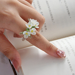 Стеклянные кольца на палец с цветком&nbsp;FS-WG137CE-01