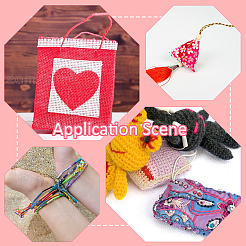 2 рулон сегментных окрашенных полиэфирных шнуров ниток для макраме&nbsp;OCOR-GO0001-04