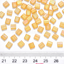 Fgb 2 отверстие для выпечки расписные прозрачные стеклянные бусины&nbsp;LS-X-SEED-S031-L-251