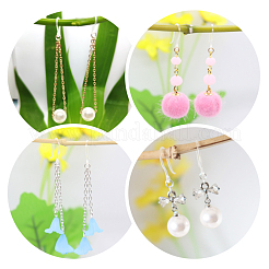 120 шт. 4 цветных экологически чистых пластиковых крючка для серег&nbsp;STAS-DC0004-39