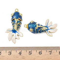 Латунные микропроволочные кубические циркониевые подвески из эмали&nbsp;KK-G539-01G-04